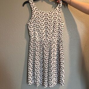 Xhilaration Black and White Chevron Mini Dress